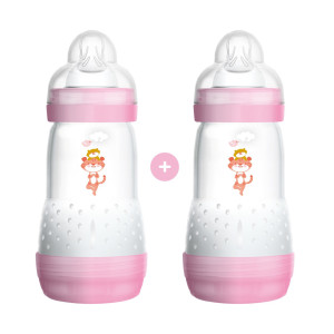 Mam Μπιμπερό Easy Start Anti-Colic Θηλή Σιλικόνης 260Ml 2+ Μηνών (2Τμχ)