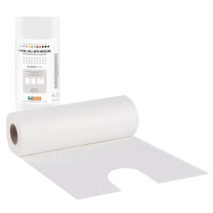 Bournas Medical Rainbow Οδον/κο Ρολό Με Λαιμοκοψή 109.101.W Λευκή 53x60cm (80τμχ)