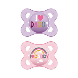 Mam Πιπίλα I Love Daddy 2-6 Μηνών Kορίτσι (2Τμχ) 115SG2
