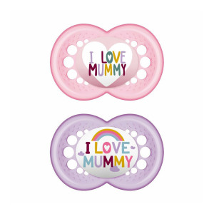 Mam Πιπίλα I Love Mummy Σιλικόνης 6-16 Μηνών Κορίτσι (2Τμχ) 170SG1