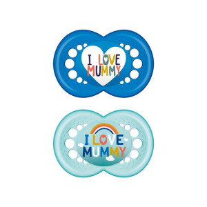 Mam Πιπίλα I Love Mummy Σιλικόνης 16+ Μηνών Αγόρι (2Τμχ) 265SB2