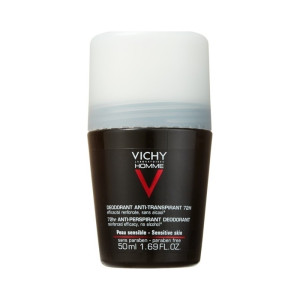 Vichy Homme 72h Deodorant Roll-on for Extreme Anti-Perspirant Δράση Κατά τις Εφίδρωσης για 72 Ώρες, 50ml