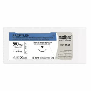 Medipac Ράμα Propylen Prolene 5/0 1x45cm 19mm (6631)