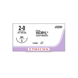 Ethicon Ράμμα Vicryl 2/0 W9532T 36mm 3/8 Κόπτουσα 75cm