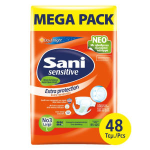 Sani Ανοιχτές Πάνες Ακράτειας Large No3 Monthly Pack 48 Τεμάχια