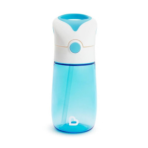 Munchkin Παγούρι Με Καλαμάκι Σιλικόνης 355ml Flip & Go Blue