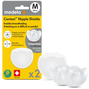 Medela Contact Nipple Shields Θήκη Για Ψευδοθηλές - Medium