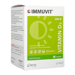 Leriva Immuvit Vitamin Συμπλήρωμα Διατροφής D3 1200IU (60 caps)