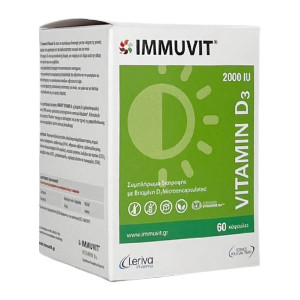Leriva Immuvit Vitamin Συμπλήρωμα Διατροφής D3 2000IU (60 caps)