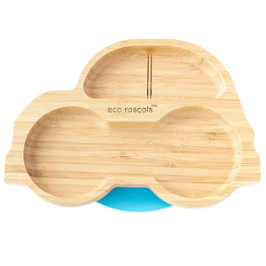 Eco Rascals Bamboo Plate Blue Car