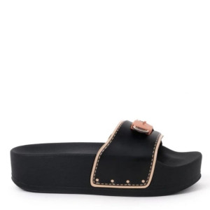Scholl Pescura Moon Wedge Womens Black Σανδάλι Γυναικείο F311821004