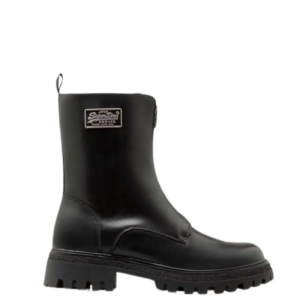 Superdry SPD-154 Γυναικείο Δερμάτινο Μποτάκι Black SDDSHSPD15400000
