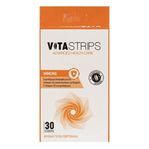 Vita Strips Immune Με Φυσική Γεύση Πορτοκάλι 30 Strips