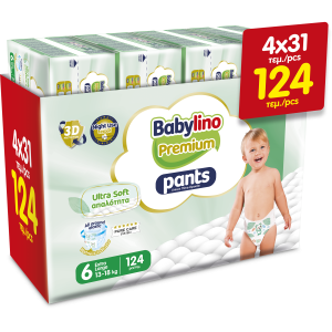 Babylino Pants XL Premium Soft No6 Giga Pack 13-18KG /124 Tμχ