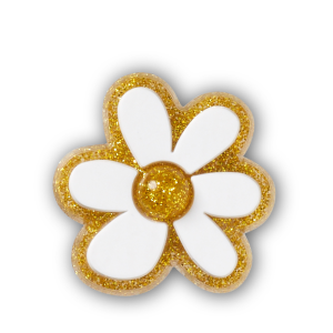 Jibbitz 10014508 Gold and White Floral Διακοσμητικό Crocs