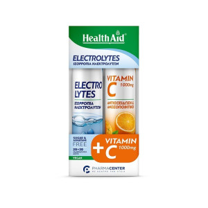 Health Aid Electrolytes 20Tabs & Vitamin C Orange 1000mg 20Tabs