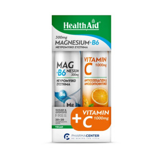 Health Aid Magnesium B6 20Tabs & Vitamin C Orange 1000mg 20Tabs