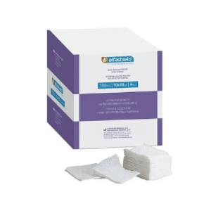 Alfashield - Μη Αποστειρωμένη Γάζα Non Woven 10X10 4ply 100 Τεμάχια
