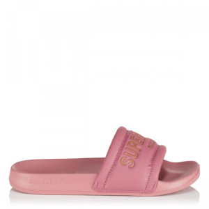 Superdry City Luxe Pool Slide Παντόφλα Γυναικέια  Ash Rose WF310233A