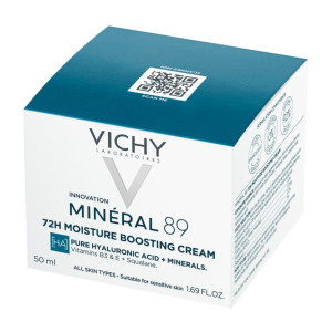 Vichy Mineral 89 72ωρη Ενυδατική Κρέμα Προσώπου Ημέρας με Υαλουρονικό Οξύ & Νιασιναμίδη 50ml