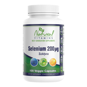 Natural Vitamins Selenium 200mcg 100caps
