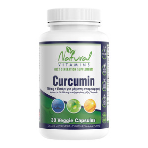 Natural Vitamins Curcumin 750mg With Bioperine 60caps