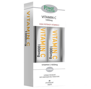 Power Health Vitamin C 1000mg 2 x 20eff.tabs Πορτοκάλι