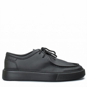 Antony Morato Loafer Laced Up Nicholas Black Leather Ανδρικό AM0SHFW01836LE300105