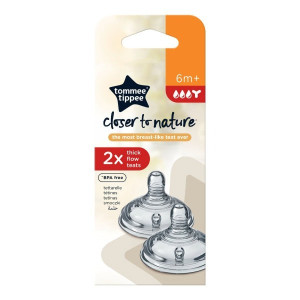 Tommee Tippee Θηλές Σιλικόνης Μεγάλης Ροής 6+ μηνών 2τμχ