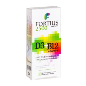 Geoplan Fortius D3 2500iu+B12 1000μg 90 Tabs