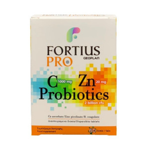 Geoplan Fortius Pro Vitamin C 1000 mg+Zinc 20 mg+Probiotics 2 Billion 60Tabs