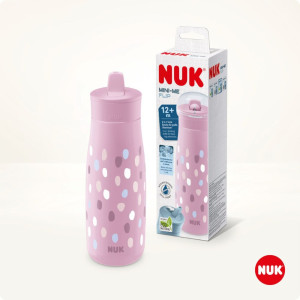Nuk Mini-Me Flip PP 450ml 12+Mηνών Purple Dots
