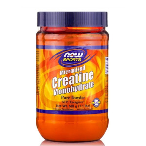Now Creatine Monohydrate, Micronized Powder (100% Pure) - Vegetarian 1.1 Lbs (500 Gr)