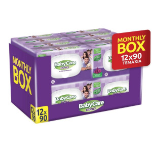 Babycare Μωρομάντηλα For All Family Raspberry 1080 Τεμάχια