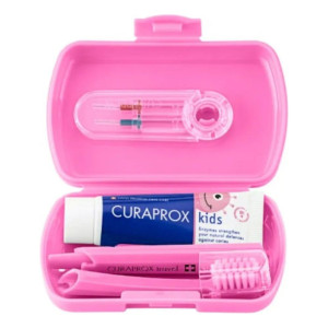 Curaprox Travel Set Kids 6-12y Ρόζ