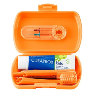 Curaprox Travel Set Kids 6-12y Πορτοκαλί