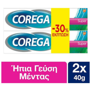 Corega 3D Hold Super Στερεωτική Κρέμα 2x40gr