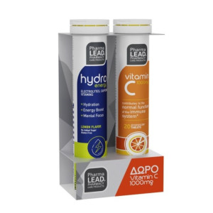 Pharmalead Hydro & Βιταμίνη C 1000mg Aναβράζοντα Δισκία Πορτοκάλι (1+1)