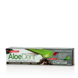 Optima Naturals Aloe Dent Triple Action Charcoal Οδοντόκρεμα 100ml