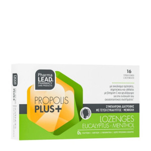 Pharmalead Propolis Plus+ Παστίλιες για Παιδιά & Ενήλικες Ευκάλυπτος Μενθόλη 16Τεμ