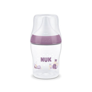 Nuk Εκπαιδευτικό Μπιμπερό Σιλικόνης Μωβ για 0m+ 150ml
