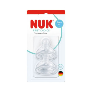 Nuk First Choice Θηλές από Σιλικόνη Μεσαίας Ροής για 3+ μηνών 2τμχ