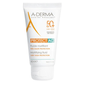 A-Derma Mattifying Fluid Protect AC Αντηλιακή Κρέμα Προσώπου SPF50 40ml
