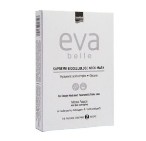 Intermed Eva Belle Supreme Biocellulose Neck Μάσκα Ομορφιάς Προσώπου 2 τμχ x 15ml