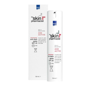 Intermed Skin Pharmacist Αge Active Κρέμα Προσώπου με SPF15 κατά των Ατελειών & των Πανάδων με Υαλουρονικό Οξύ & Κολλαγόνο 50ml