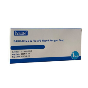 Lysun Sars Cov-2 & Flu A/B Διαγνωστικό Τεστ Ταχείας Ανίχνευσης Αντιγόνων Covid-19 & Γρίπης με Ρινικό Δείγμα 1τμχ