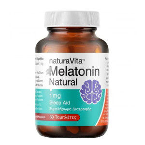 Natura Vita Melatonin Natural 1mg Συμπλήρωμα για τον Ύπνο 30Caps