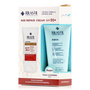 Rilastil Age Repair Anti-Age Protective Cream SPF 50+ 40ml + Gift Aqua Face Cleanser 50ml