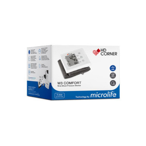 Microlife HD Corner BP W3 Comfort Ψηφιακό Πιεσόμετρο Καρπού Με Τεχνολογία IHB  MIC-HD-004