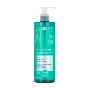 A-Derma Biology Ac Gel Καθαρισμού Προσώπου για Ακνεϊκές Επιδερμίδες 400ml